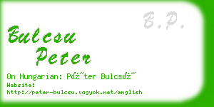 bulcsu peter business card